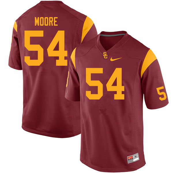 Men #54 Clyde Moore USC Trojans College Football Jerseys Sale-Cardinal